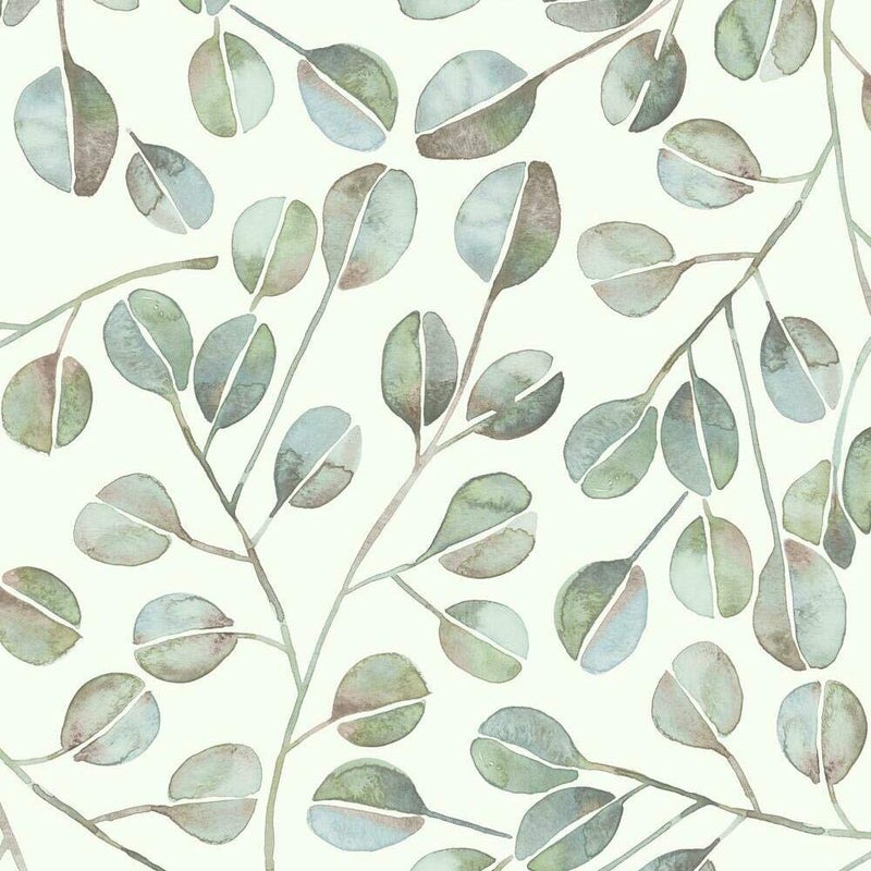 RoomMates RMK11628WP Cat Coquillette Eucalyptus Teal and White Peel and Stick Wallpaper, Roll - Image 5